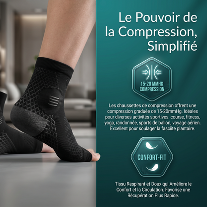 RELIVA™ Chaussettes de compression — Soutien ciblé contre la fasciite plantaire