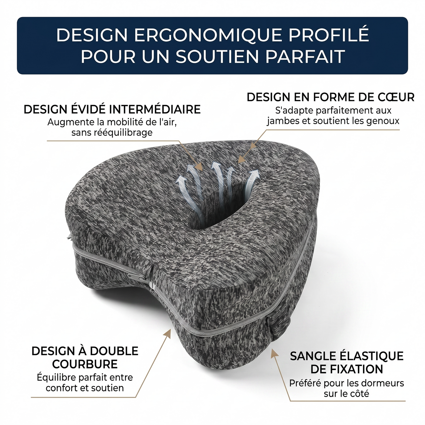 Aligno™ coussin d'alignement — le soutien qui accompagne tes nuits