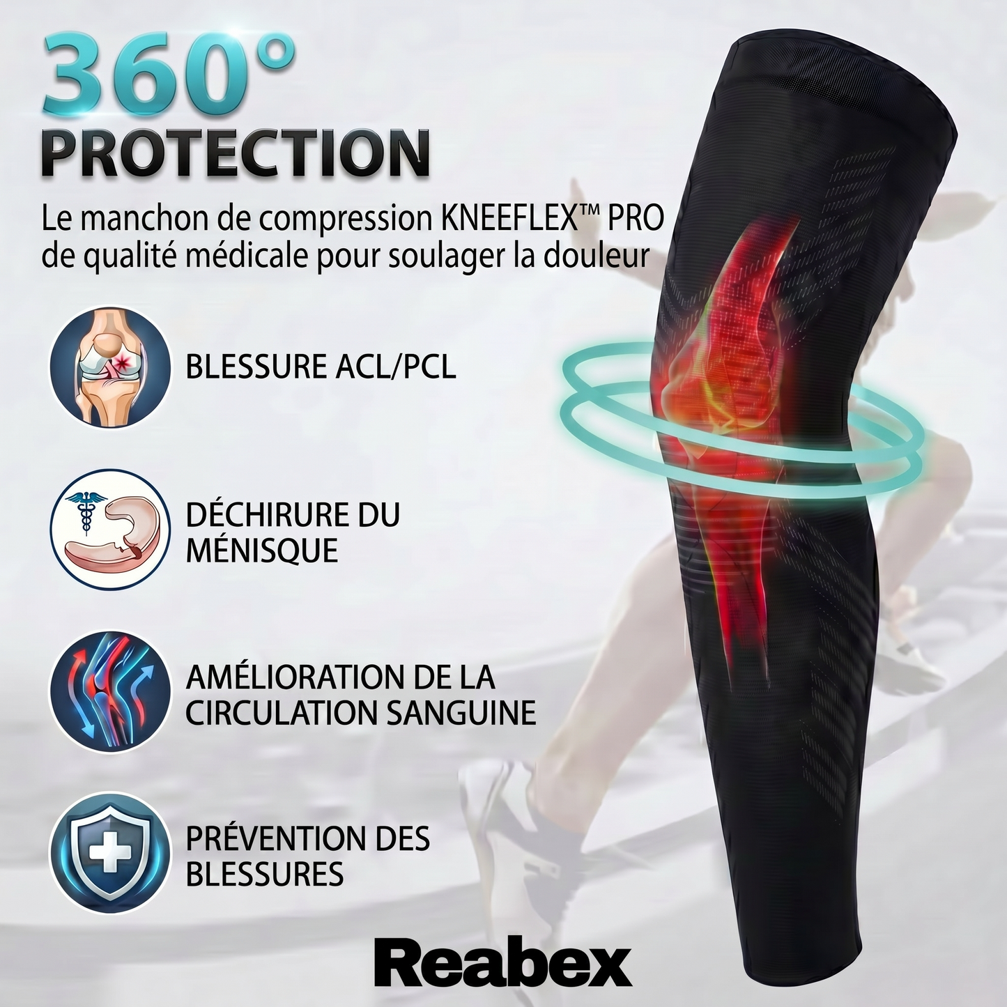KNEEFLEX™ PRO manchons de compression — soulagement dès le premier pas