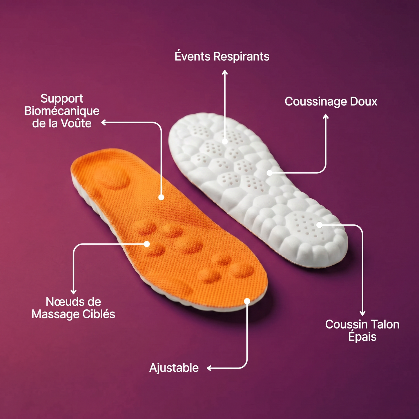 STRYDE™ semelles orthopédiques à support de voûte — soulagement instantané