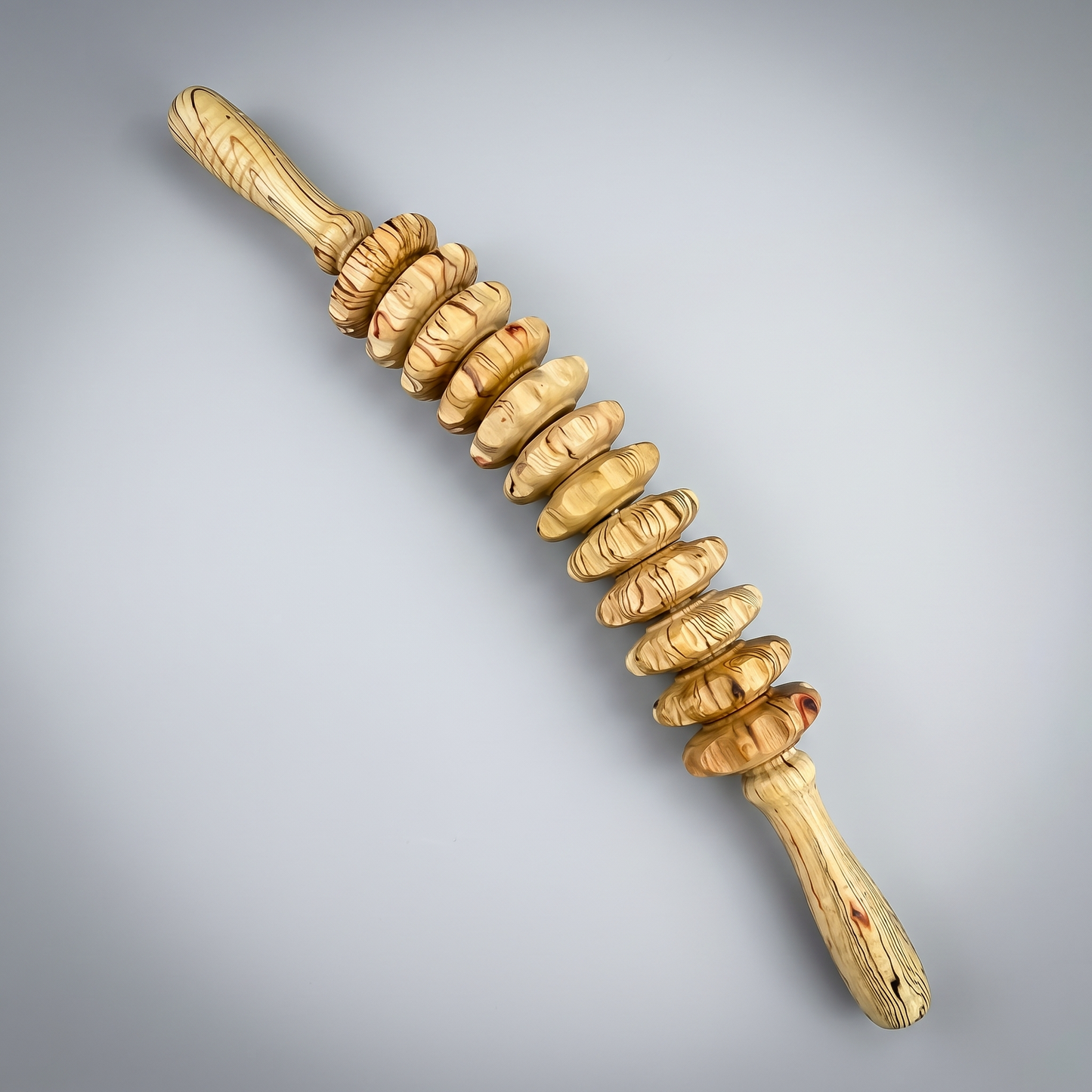 Wooden massage roller