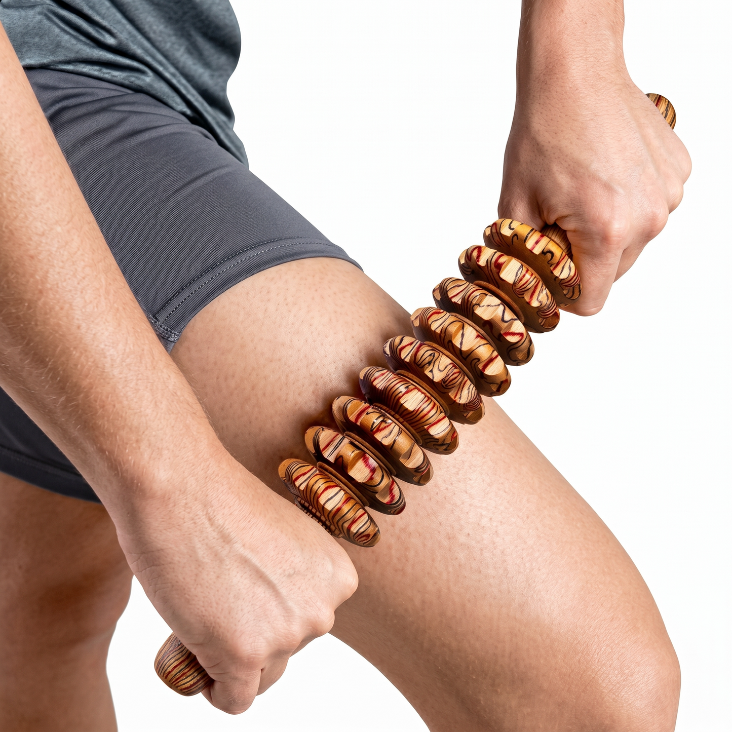 Wooden massage roller