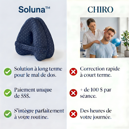 Soluna™ coussin d'alignement — le soutien qui accompagne tes nuits
