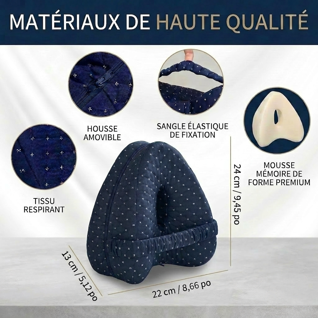 Aligno™ coussin d'alignement — le soutien qui accompagne tes nuits